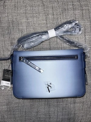 NUEVO CON ETIQUETAS Simply Vera Wang Mujer Bandolera Cartera Bolso de Mano Cuero Vegano Azul Ombré Foto 1 de 4