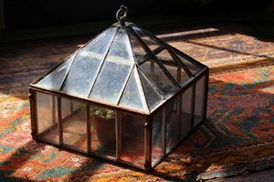 Early 19th Century English Country House Iron & Glass Garden Cloche - Picture 1 of 12