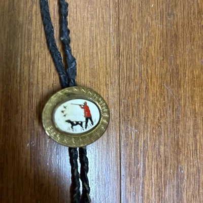 Corbata Bolo vintage con cazador de pájaros perro pájaros Foto 1 de 4