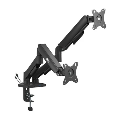 Gasdruckfeder Monitorhalterung 2 fach Monitor 17 – 32 Zoll schwenkbar neigbar - Bild 1 von 4