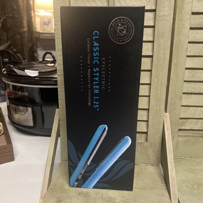 Plancha de iones negativos Evalectric Classic Styler placa cerámica azul eléctrica Foto 1 de 4