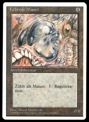 MTG Revised Edition (Living Wall) Lebende Mauer German NM White Border - Image 1 of 2