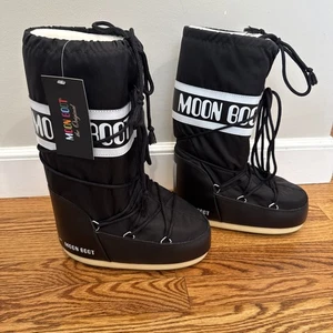 Botas Moon Boot Icon para Clima Frío Nuevas para Mujer M 4 - 7.5 Negras Apres Ski Auténticas - Imagen 1 de 15