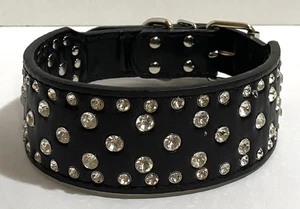 BLING DOG COLLAR FOR A LARGE DOG, 22" LONG, 1.75" WIDE - Picture 1 of 2