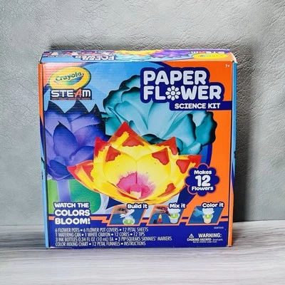 Kit de ciencia de flores de papel Crayola flores que cambian de color hágalo usted mismo artesanías vapor Foto 1 de 4