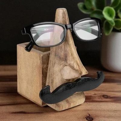 Mustache Eyeglass & Pencil Holder - Image 1 of 4