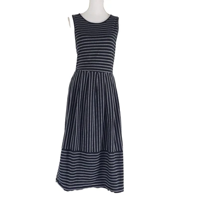 Vestido midi a rayas sin mangas floral espalda abierta talla 12 de ASOS Criss Cross Foto 1 de 4