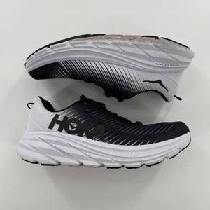 Hoka One One Rincon 3 Shoes Womens Size 9.5 Wide Black White Running Sneakers - Picture 1 of 10