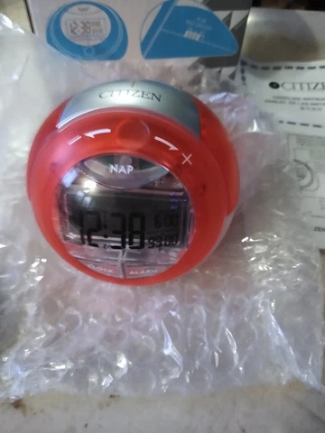 NEW VINTAGE CITIZEN LCD DESKTOP TRANSPARENT ALARM CLOCK DX8045-AU ORANGE Cover