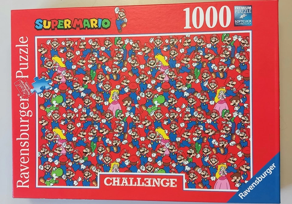 Puzzle Nuovo SUPERMARIO CHALLENGE, Ravensvurger, 1000 Pezzi, Mario Bros Nintendo - Immagine 1 di 4