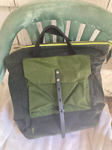 Ally Capellino Frances Waxed Cotton Backpack (green)