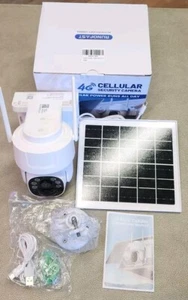 4G LTE Cellular Security Camera Solar-Powered No WiFi Needed Wireless - Picture 1 of 3