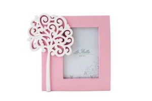 Bomboniera Battesimo Comunione Portafoto Rosa con Albero della Vita - Le Stelle - Foto 1 di 3