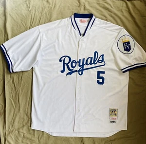 Vintage MLB Kansas City Royals George Brett Mitchell & Ness Throwback Authentic - Picture 1 of 11