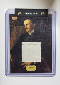 2023 Pieces of the Past 7 Year Edition Nikola Tesla Handwritten Relic