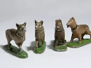 Quiralu lot de 4 chien dog hund métal ancien 40 mm - Imagen 1 de 7