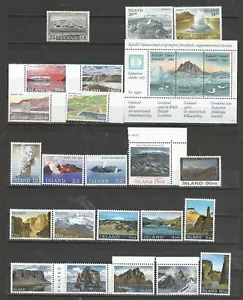 1957-92 ICELAND LOT LANDSCAPES BRIDGES N. 11 SETS + SHEET HAFNIA MNH** - Picture 1 of 3