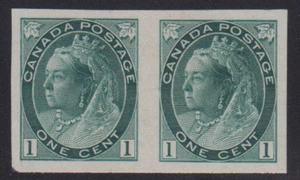 Canada Sc#75vi Imperforate Pair on Vertical Wove Paper XF NGAI - Picture 1 of 1