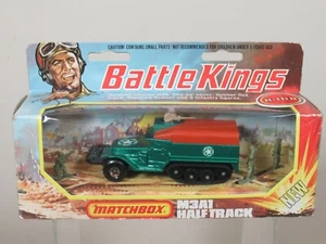 MATCHBOX BATTLE KINGS No.K-108 M3A1 HALF TRACK.( DARK METALLIC GREEN ) LOT 2 - Picture 1 of 10