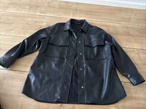 Zara Overshirt Leder Gr. L Kunstleder Hemd - Bild 1 von 1