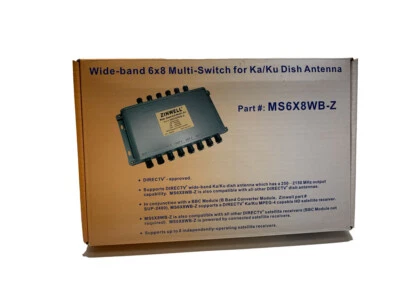 ZINWELL MS6X8WB-Z WideBand 6x8 MultiSwitch Ka/Ku OLD WB68 DIRECTV UP TO 8 RECEIV - Image 1 of 2