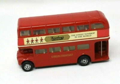 Vintage CORGI Red London Double Decker Bus Hamleys The Finest Toyshop Sign KB16 - Image 1 of 4
