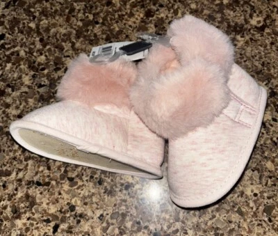 Nuevo Bebé B’gosh Infantil Niñas 2 Botas Rosa Imitación Piel Foto 1 de 4