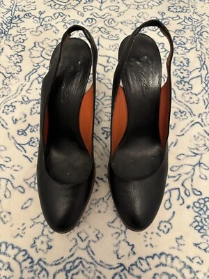 Zapatos de salón Loro Piana para mujer con plataforma de cuero negro talla 40 Foto 1 de 4