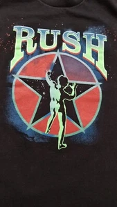 CAMISETA RUSH STAR MAN CON LICENCIA NEGRA TALLA MED UNISEX EXCELENTE ESTADO - Imagen 1 de 5