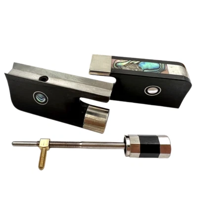 1pcs French Style 3/4 Upright Double Bass Bow inlaid double pearl eye - Image 1 of 4