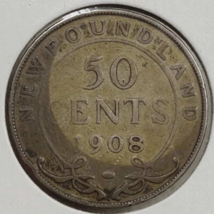 Neufundland 50 Cents 1908, problemloses Umlaufbeispiel 0505-03 - Bild 1 von 2