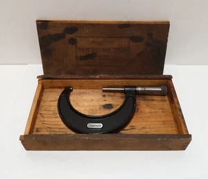 De colección. L.S. Starrett No. 436-2 in. Herramienta de maquinista micrómetro vintage hecha en EE. UU. - Imagen 1 de 5