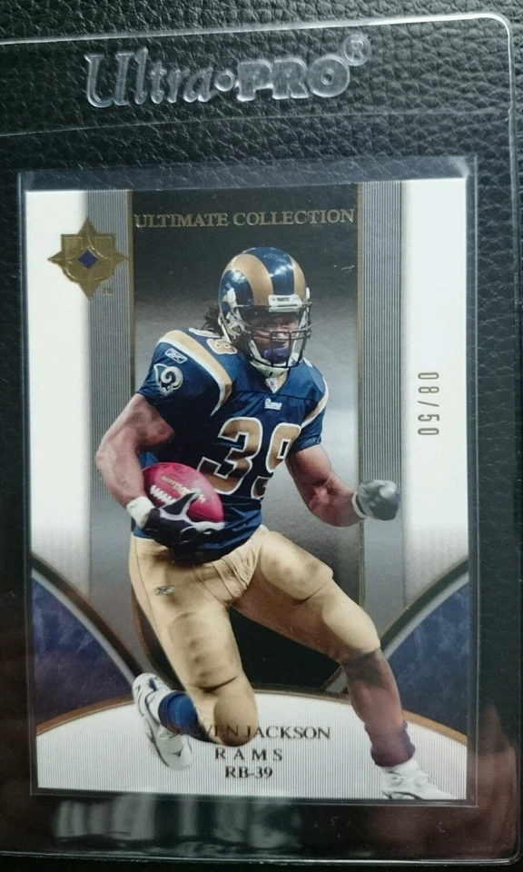 Ultimate Collection 2006 Steven Jackson parte superior rayada reverso #08/50 RAMS Foto 1 de 2