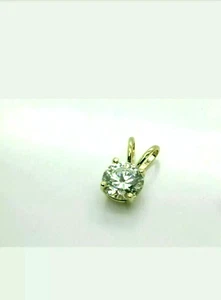 1Ct Round Cut Lab Grown IGI Certified Diamond Solitaire Pendant 14k Yellow Gold - Picture 1 of 13