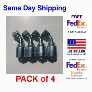 13743-8-8 Parker Aftermarket Hydraulikschlauch Armatur JIC37 weiblich 1/2er 4er Pack - Bild 1 von 5