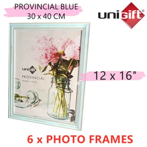 6 x Provincial Blue Photo Frame 30x40CM Vintage Photo Holder Home Decor Wooden - Picture 1 of 1