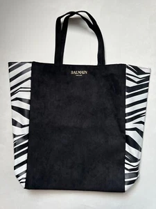 Balmain Parfums Tote Bag - Black and Zebra Pattern - Picture 1 of 23