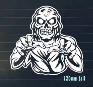 ZOMBIE PREMIUM  COOL decal Car Sticker 120mm White Vinyl bumper laptop - Picture 1 of 6