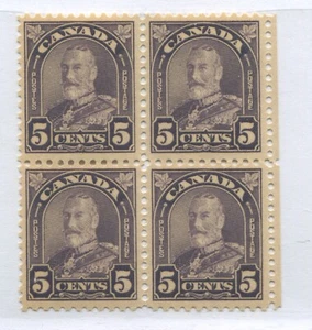 Canada KGV 1930 5 cents block of 4 mint o.g. hinged - Picture 1 of 1