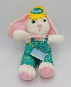 Hallmark Crayola Plush Easter Bunny Rabbit Parachute Toy Stuffed Animal 1993 - Picture 1 of 11