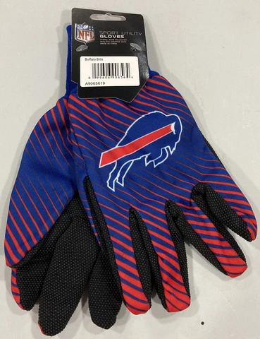 Buffalo Bills Football NFL Adult Full Color Sport Utility Work Grip Gloves Cover
