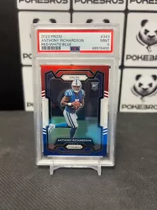 2023 Panini Prizm Anthony Richardson Rosso Bianco Blu RC Rookie #343 SP PSA 9 - Foto 1 di 2