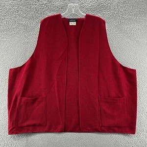 Eskandar Cardigan Womens One Size Maroon Wool Cashmere Open Vest Sweater Jacket - Picture 1 of 10