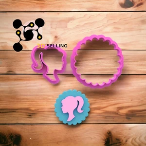 Barbie Cookie Cutter Set 2 Piece Trimmer Shapes or PDZ 7CM - Picture 1 of 1