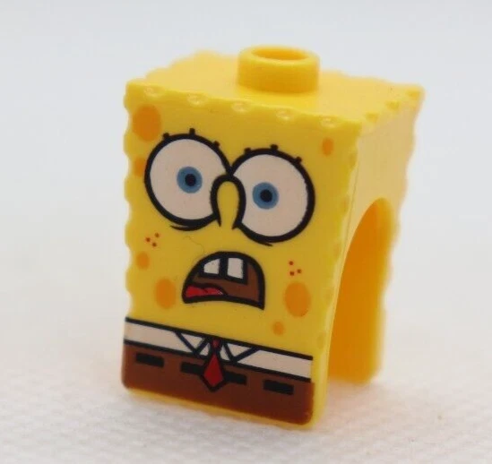 CABEZA - MODIFICADO Shocked Look Bob Esponja Pantalones Cuadrados 4981 LEGO® Minifigura Parte Foto 1 de 1