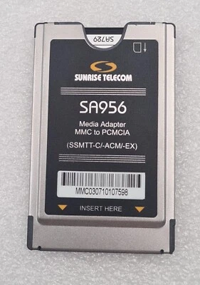 SUNRISE TELECOM SOFTWARE SA956 Media Adapter MMC to PCMCIA W/ SA729 256MB SD - Bild 1 von 4