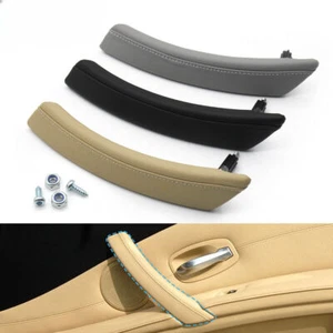 For BMW 5 E60 2006-2010 Passenger Door Interior Pull Handle Leather Cap Assembly - Picture 1 of 36