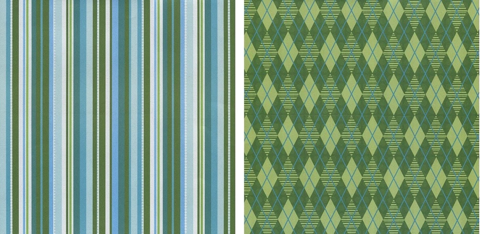 1 sheet DS Scrapbook Paper FROSTY STRIPE WINTER-SHIMMER Reminisce FRO-008 - Image 1 of 1