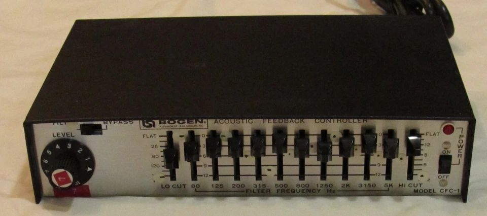 BOGEN CFC-1  10 SWITCH ACCOUSTIC FEEDBACK CONTROLLER   USED GOOD CONDITION - Image 1 of 3