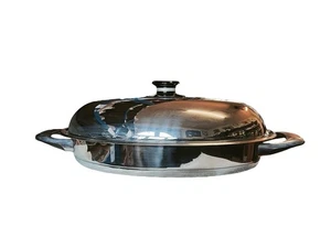 AMC Bräter Schmortopf oval mit hohem Deckel 3,5 l LxB 38 x 24 cm Kochtopf 56656 - Bild 1 von 14